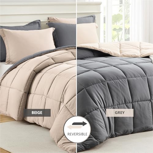 Homelike Moment Queen Comforter Set 3 Piece, Lightweight Soft Bed Sets