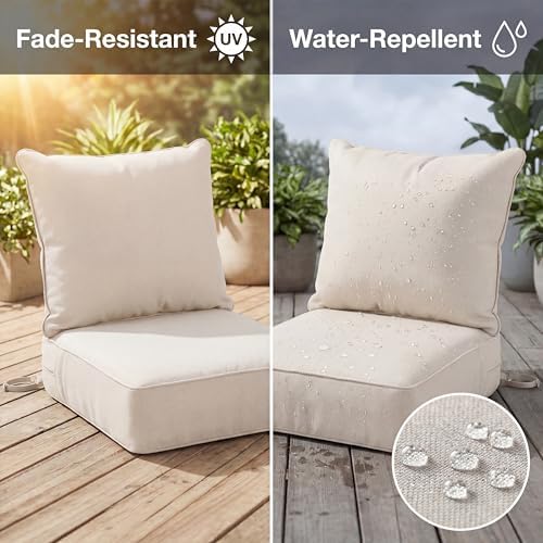 6" Thick Outdoor Chair Cushions, 24" *24" *6" Waterproof Patio