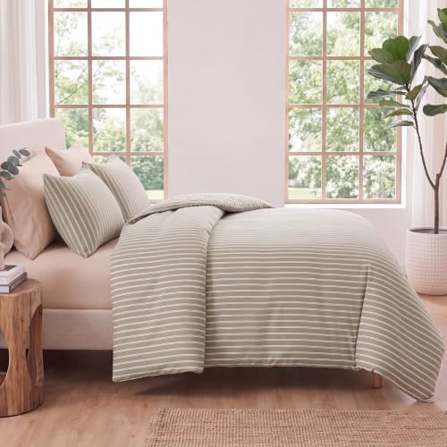 Bedbay Striped Duvet Cover Set King Size, 100% Cotton 300TC Sateen