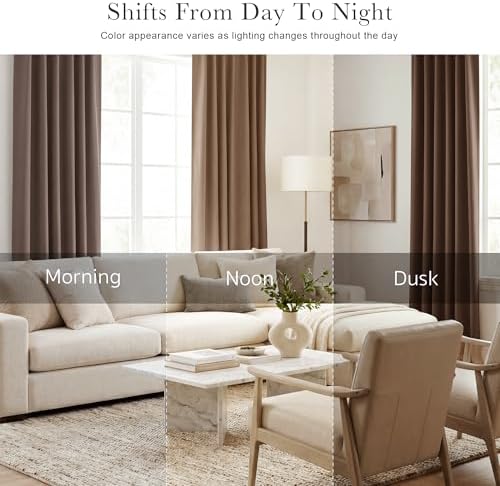 PONY DANCE Extra Long Blackout Curtains 120 inches Long for Bedroom