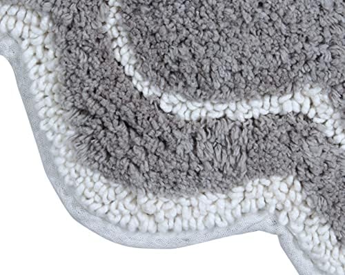 Home Weavers Allure Collection 100% Cotton Tufted Bathroom Rug, Soft