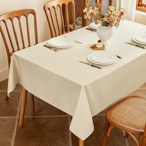 Seenus Textured Fabric Table Cloth for 8 Foot Rectangle Table, Water