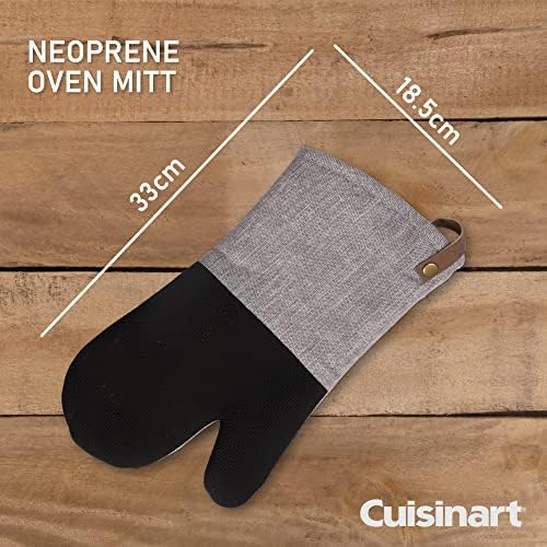 Cuisinart Neoprene Grey Oven Gloves Set of 2 - Oven Mitts with