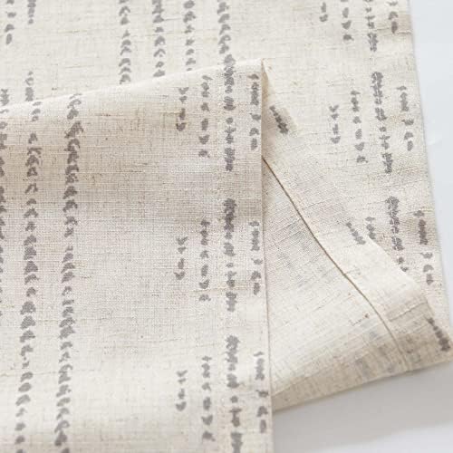jinchan Linen Curtains Farmhouse Boho Drapes 63 Inch Grommet 2 Panels