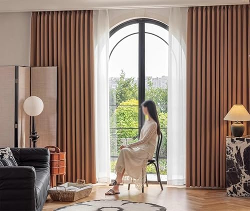 Beydodo Curtain Panels 96 Inches Long, Bay Window Curtains Blackout 2
