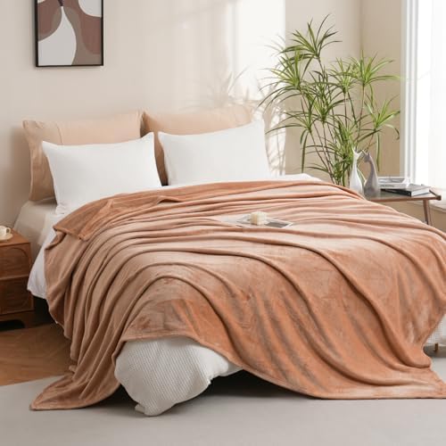 Fleece Blanket King Size, Silky Flannel Fuzzy Blankets for All Season