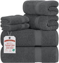 RIVERSIDE Luxury 6 Piece Towel Set, 2 Bath Towels, 2 Hand Towel, 2