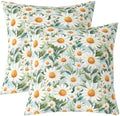 jejeloiu Floral Print Throw Pillow Covers Set of 2 Cottagecore