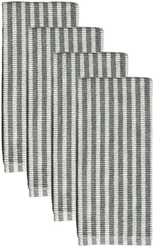 Set of 8, 4 Pack Ringspun Cotton Large Terry Kitchen Hand Towels, 425