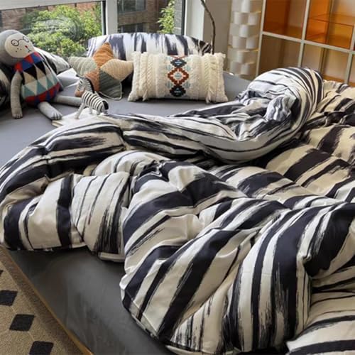 Bedding Duvet Cover Set Queen Size, Soft Breathable Floral Bedding