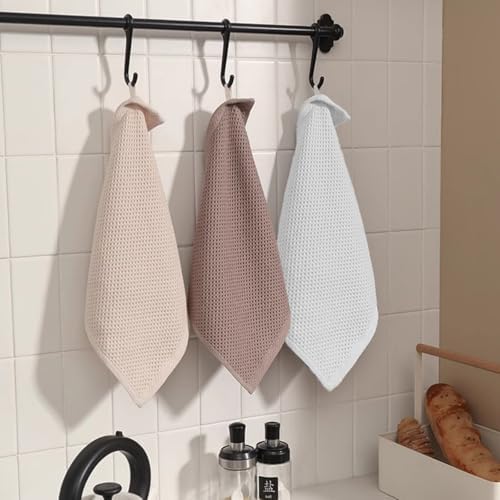 Cotton Dish Cloths 6 Pack,12x12 Inch – Super Absorbent, Quick-Dry &