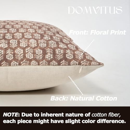 DOMVITUS Floral Pillow Covers Set of 2, Throw Pillow Covers 18x18