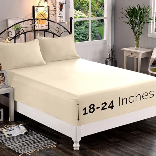 Elegant Comfort 1500 Premium Quality Fitted Sheet Ultra Soft 18-24