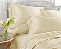 100% Cotton Sateen Pillow Cases Covers - Set of 4 with Zipper Closure