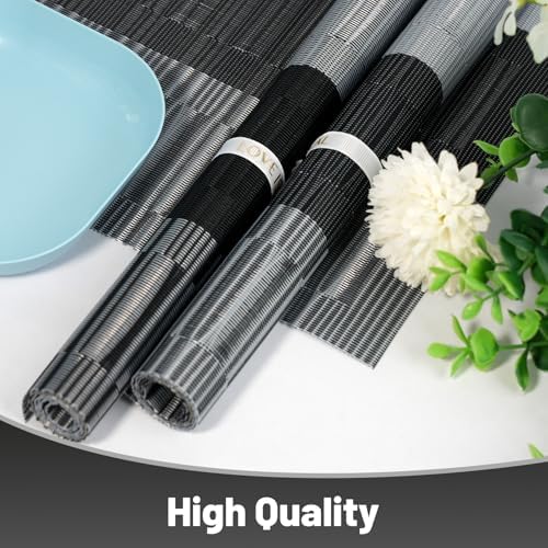 Placemats Set of 8,Non-Slip PVC Weave Table Mats Easy to Clean,Heat