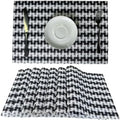 WAZAIGUR Placemats Set of 8, Woven Vinyl Table Placemats, Black White