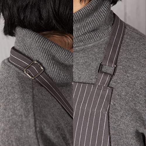 Now Designs Pinstripe Chef's Apron, Pinstripe Granite Gray