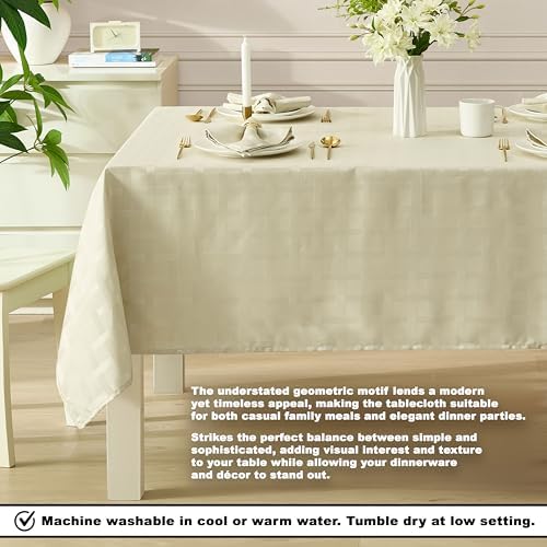 Newbridge Paige Beige 52x70 in Rectangle Water, Stain Resistant