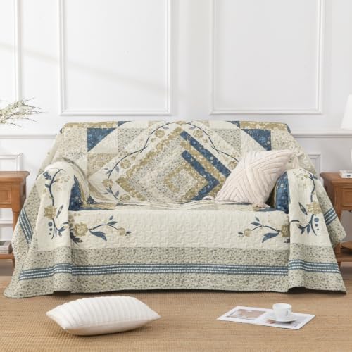 Dobuyly Patchwork Quilt King Size, Farmhouse Lightweight Bedspread
