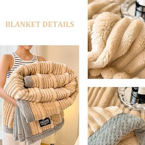 Faux Fur Rabbit Fur Throw Blanket,Luxury Fuzzy Throw Blanke,Cozy Plush