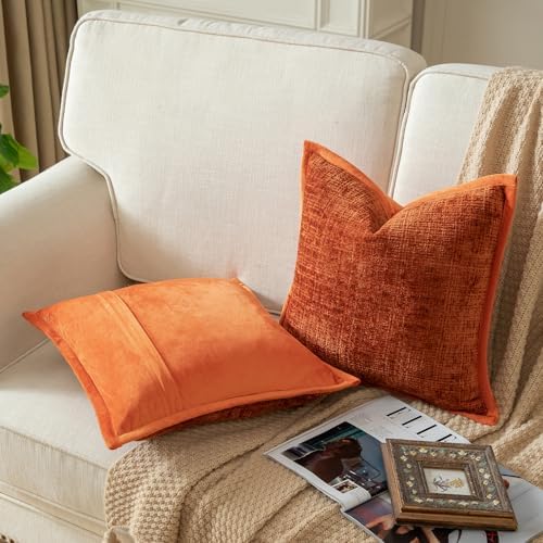 Yaertun Pack of 2 Chenille Textured Decorative Throw Pillow Covers