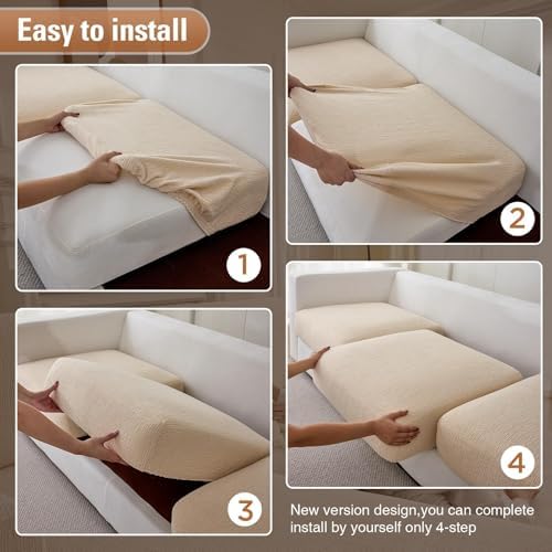 Couch Cushion Covers Sectional Couch Covers Stretch Washable Soft Seat