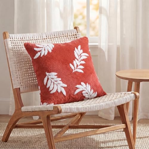 AVOIN colorlife Spring Summer Laurel Leaves Red Throw Pillow Covers