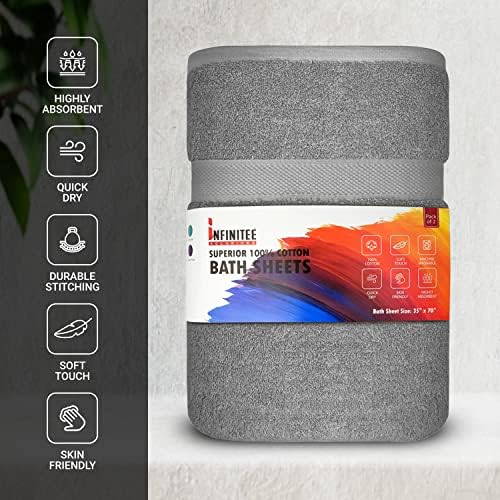 Infinitee Xclusives Premium Towel Bundle Deal - 6 Hand Towels + 2 Bath