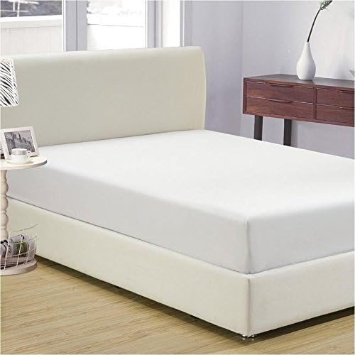 1 Piece Fitted Sheet 100% Long Staple Cotton Taupe Queen Size Only