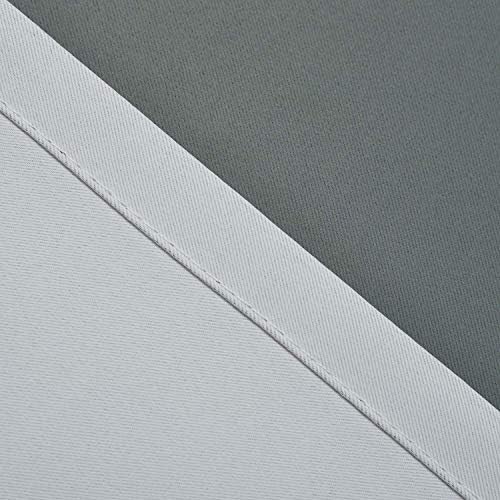 COSVIYA Rod Pocket Ombre Gray and Greyish White Curtains 63 inch