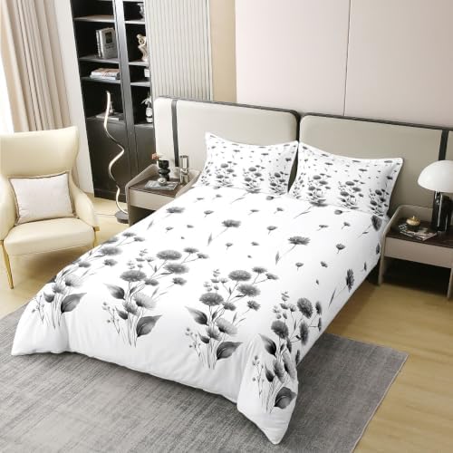 Erosebridal Floral 100% Cotton Duvet Cover Queen