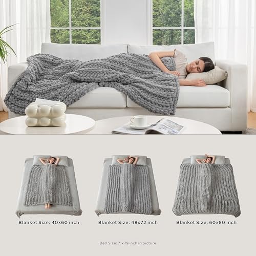 Maetoow Handmade 20 lb Soft Knitted Weighted Blanket, 60 x 80 in