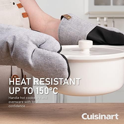 Cuisinart Neoprene Grey Oven Gloves Set of 2 - Oven Mitts with