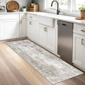 2x5 Rug Runner Non-Slip Washable – Modern Neutral Abstract Small Rug