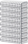 Kitinjoy Cotton 8 Pack Terry Kitchen Towels, Grey