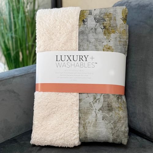 Addison Rugs ASB724 Taupe 50" x 70" Oversized Sherpa Throw Blanket
