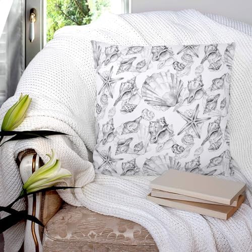 Pillow Covers 26x26 Set of 2, Summer Beach Starfish Throw Pillow