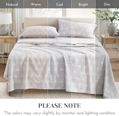 Comfort Spaces 100% Cotton Percale Sheets Queen Extra Deep Pocket