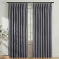 hoeflife 50 Inches Wide 100% Blackout Pinch Pleated Curtains Rings