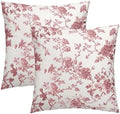 Dusty Rose Floral Pillow Covers 20x20 Inch Modern Neutral Dusty Rose