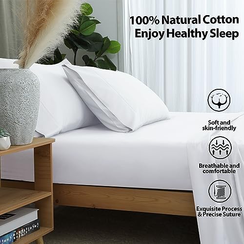 100% Egyptian Cotton Twin XL Size Fitted Sheet, 600 Thread Count