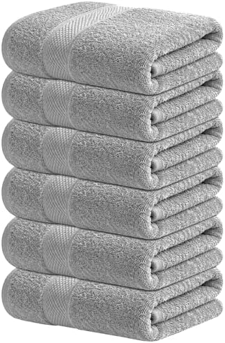 Infinitee Xclusives Grey Towel Bundle - Includes 4 Washcloths and 6