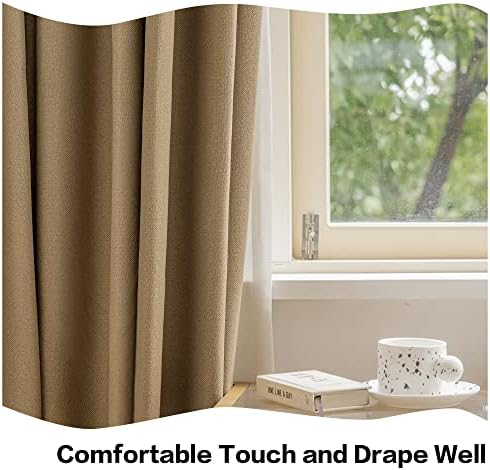 HUTO 100 Percent Blackout Pinch Pleat Curtain for Bedroom, Triple