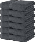 Simpli-Magic Cotton Bath Towels, 25”x50”, Gray, 6 Pack