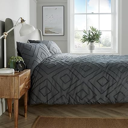 Boho Duvet Cover Queen Size, Soft Tufted Duvet Cover Set for All