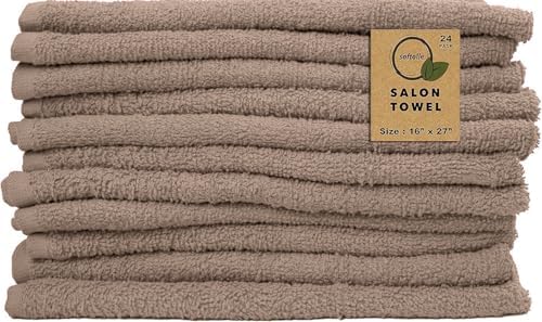 Salon Towels – Pack of 24 (16"x27") 100% Cotton Ring Spun