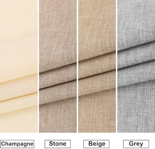 XWZO Faux Linen Textured Table Cloth - 60 x 102 Inch Beige Spillproof