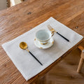 Gualiy Beige Table Placemats Set of 2, Cotton Linen Table Mats
