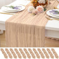 12 Pack Cheesecloth Table Runner Beige 17x108 Inch Rustic Gauze Cheese