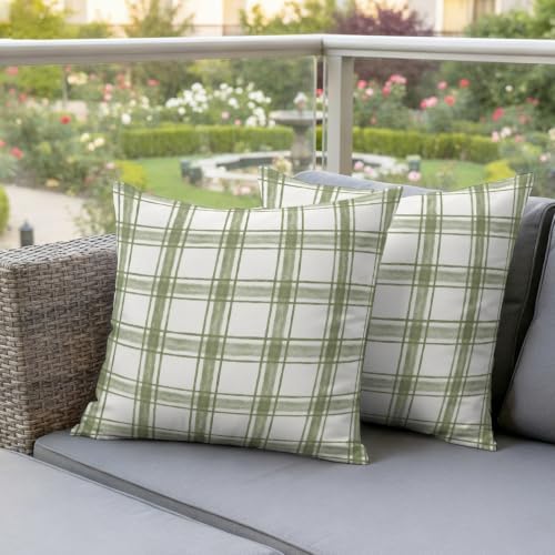 Pack of 2 Waterproof Outdoor Pillow Covers 24x24 Inch Decorative